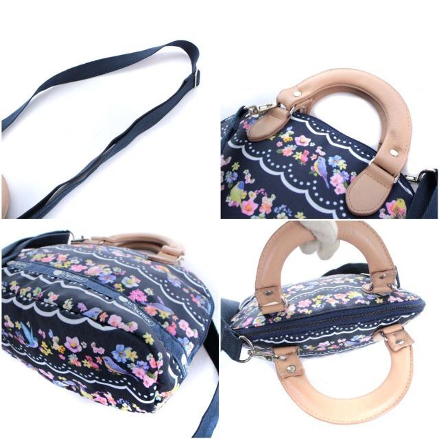 LeSportsac(レスポートサック)のレスポートサック チェスティ 花柄 トートバッグ ハンドバッグ 2way 紺 レディースのバッグ(ハンドバッグ)の商品写真