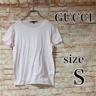 グッチ(Gucci)のグッチ GUCCI Tシャツ カットソー 半袖 シンプル 無地 トップス ピンク(Tシャツ(半袖/袖なし))