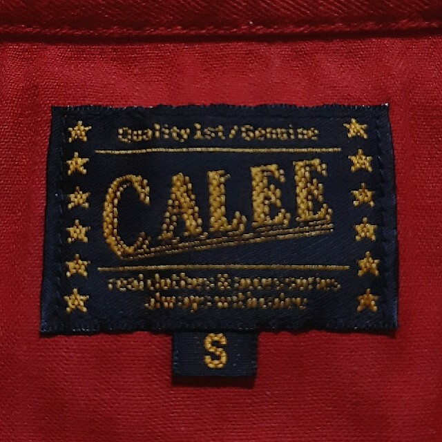 CALEE - 定価18700円 CALEE キャリー 半袖ワークシャツ S ヘリンボーン