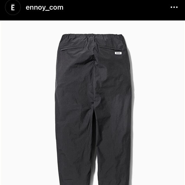 1LDK SELECT - 美品 ENNOY Ripstop Easy Pants BLACK Lサイズの通販 by