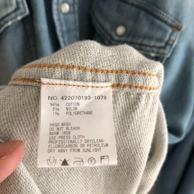 RonHermanダメージ加工スウェットデニムシャツ ロンハーマンビンテージ
