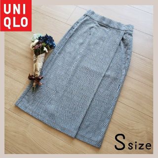 ユニクロ(UNIQLO)の【新品】UNIQLO チェックナロースカート S(ひざ丈スカート)