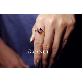 新作☆『Garnet』☆の世界でひとつの天然石リングsv925 + rodium 