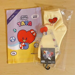 ビーティーイシビル(BT21)のBT21 TATA 3点セット(ポーチ,フォトホルダー,靴下) (キャラクターグッズ)