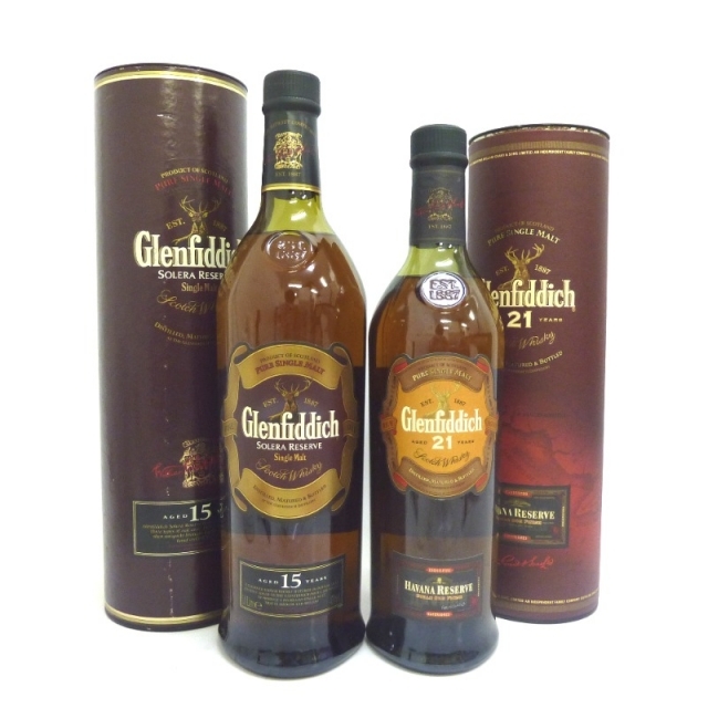 未開封★Glenfiddich【グレンフィディック】 21年 ハバナリザーブ 15年 ソラレリザーブ 2本セット 700/1000ml 箱付商品詳細