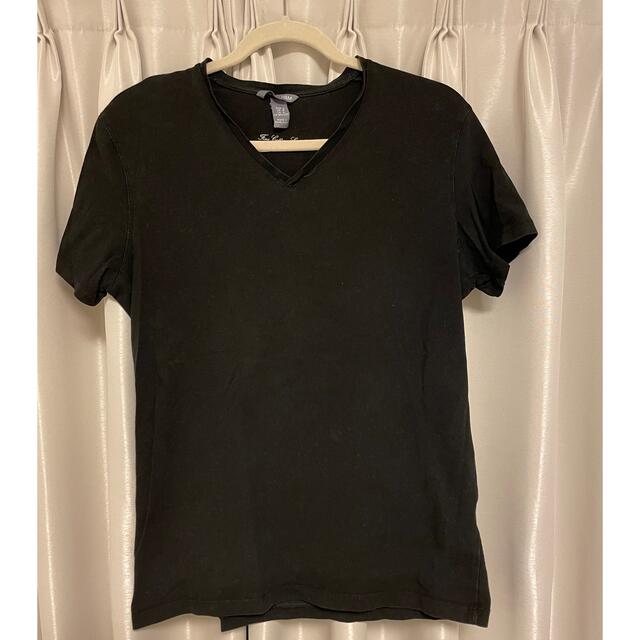 H&M(エイチアンドエム)のMサイズ H＆M ブラック Vネック Tシャツ 黒T メンズのトップス(Tシャツ/カットソー(半袖/袖なし))の商品写真