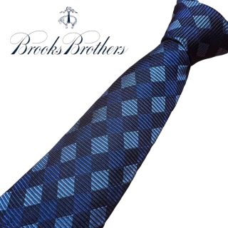 ブルックスブラザース(Brooks Brothers)の【本日限定値下げ】ブルックスブラザーズ ネクタイ 総柄 青 シルク100%(ネクタイ)