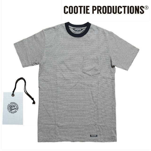 定価11000円 cootie ボーダーTシャツ S ポケット タグ付き