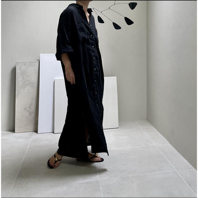 ARGUE - argue LINEN BOXY WIDE SHIRT DRESSの通販 by +++｜アギュー 