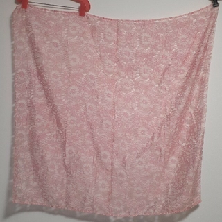 中古品　シースルー　汚れ、劣化有り　昔の布です　PINK　桃色　ぴんく　ピンク(バンダナ/スカーフ)