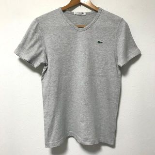 ラコステ(LACOSTE)の定8000円　LACOSTE ラコステ　Vネック半袖Tシャツ2 グレー(Tシャツ/カットソー(半袖/袖なし))