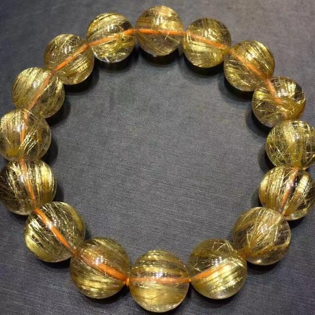 ⭐︎【天然】タイチンルチルクオーツ ブレスレット 13mm | sweatreno.com