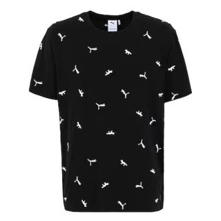 メゾンキツネ(MAISON KITSUNE')の【新品未使用】PUMA メゾンキツネ コラボTシャツ 黒 Sサイズ(Tシャツ/カットソー(半袖/袖なし))