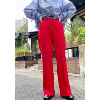 フーズフーチコ(who's who Chico)のフレアパンツ　レッド(カジュアルパンツ)