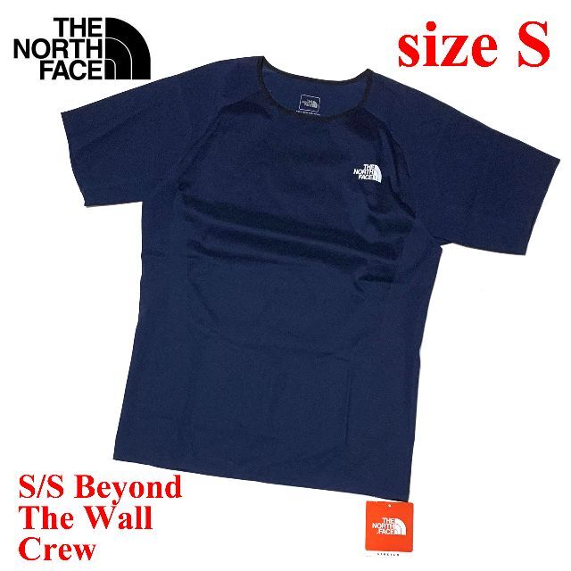 THE NORTH FACE(ザノースフェイス)の新品　Sサイズ　ノースフェイス　S/S ビヨンド ザ ウォール クルー　ネイビー メンズのトップス(Tシャツ/カットソー(半袖/袖なし))の商品写真