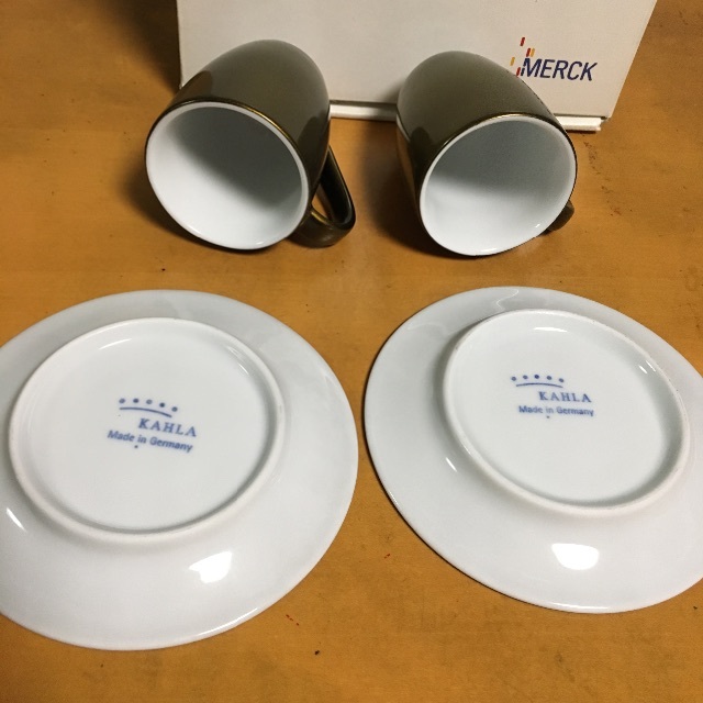 kahla カーラ　エスプレッソカップ&ソーサー　2客セット　MERCK インテリア/住まい/日用品のキッチン/食器(グラス/カップ)の商品写真