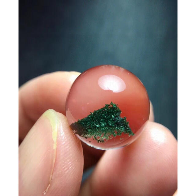 ⭐︎【天然】グリーン ガーデン クォーツ 丸玉 17.8mm - ネックレス