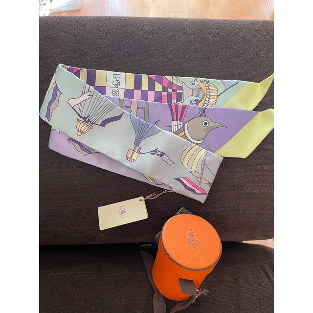 HERMES エルメス 大空の狂気✨ツイリー 新品未使用 気球 鳩