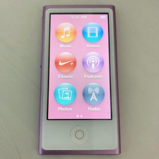 アップル(Apple)のiPod nano 第7世代 紫 モデルA1446(ポータブルプレーヤー)