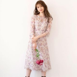 ウィルセレクション(WILLSELECTION)の新品タグ付き♡ぼかしフラワーレースワンピース(ロングワンピース/マキシワンピース)