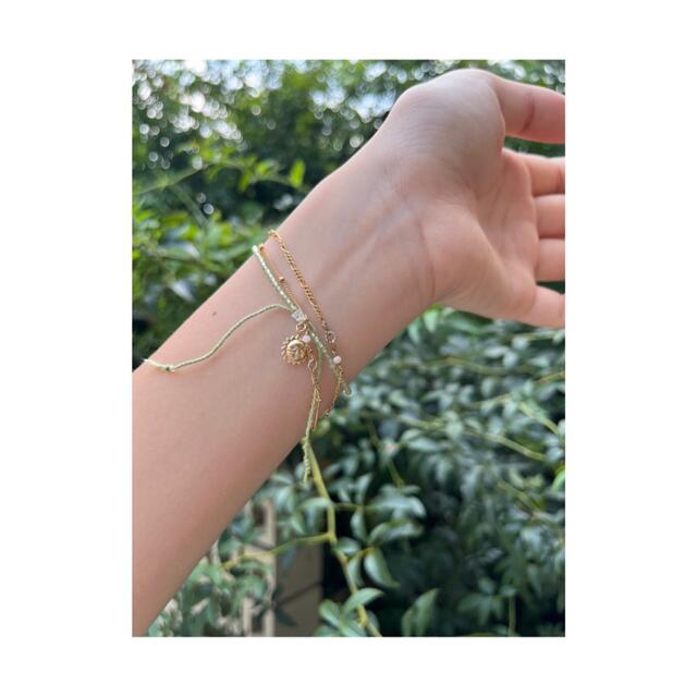 Petit cut beads Bracelet  プチカットビーズブレス　F ハンドメイドのアクセサリー(ブレスレット/バングル)の商品写真