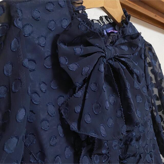 美品 アナスイ ミニ ワンピース 130 ネイビー ドット フォーマル 冠婚葬祭 美品 アナスイ ミニ ワンピース 130 ネイビー ドット フォーマル 冠婚葬祭