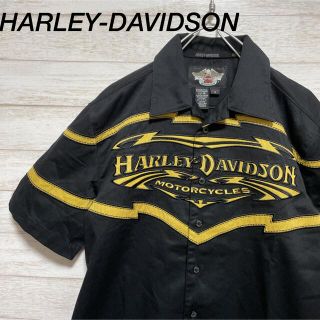 ハーレーダビッドソン(Harley Davidson)のHARLEY-DAVIDSON 両面デザイン半袖シャツ オープンカラーシャツ(シャツ)