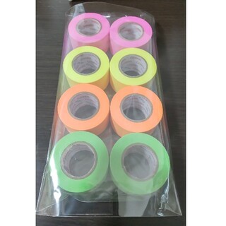 YAMATO ヤマト ロールテープ 付箋  計8個 オレンジ 黄 ピンク 緑(テープ/マスキングテープ)