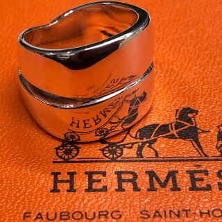 エルメス(Hermes)のエルメス シルバー 925 希少 レア ダブルデザイン リング 9.5号(リング(指輪))