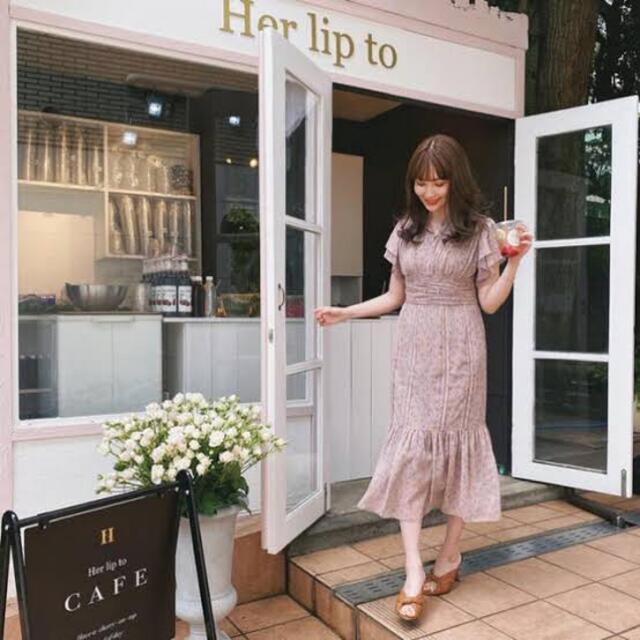 Her lip to - ﾊｰﾘｯﾌﾟﾄｩ ♡ Muguet printed Romantic Dressの通販 by ...