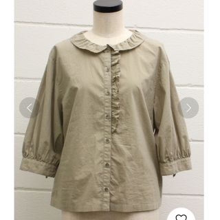 シャンブルドゥシャーム(chambre de charme)の【お値下げ中】malle 80s コットンフリルブラウス(シャツ/ブラウス(長袖/七分))