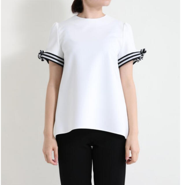 BORDERS at BALCONY(ボーダーズアットバルコニー)のRIBBON BLOUSE レディースのトップス(シャツ/ブラウス(長袖/七分))の商品写真