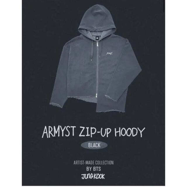 BTS 黒 L JUNGKOOK ZIP-UP HOODY パーカー