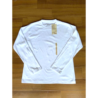 ムジルシリョウヒン(MUJI (無印良品))の無印良品/長袖Tシャツ レディースM /白＆グレーボーダー 2点セット(Tシャツ(長袖/七分))