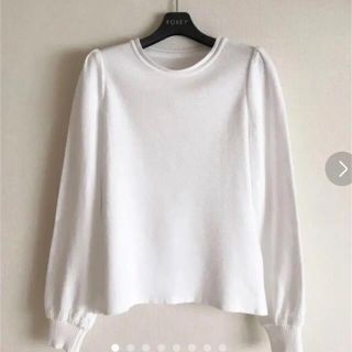 フォクシー(FOXEY)の美品♡フォクシー♡トップス POWDER TOP(カットソー(長袖/七分))