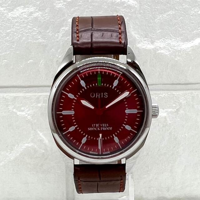 ORIS(オリス)の【安心匿名配送】ORIS オリス 機械式手巻き 腕時計 メンズ ワインレッド メンズの時計(腕時計(アナログ))の商品写真