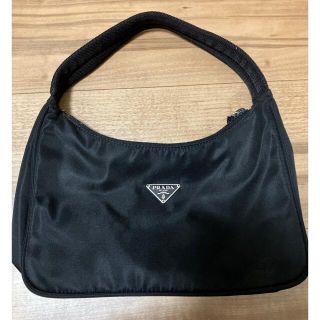 プラダ(PRADA)のプラダミニバック　ポーチ　ナイロン　黒(ハンドバッグ)