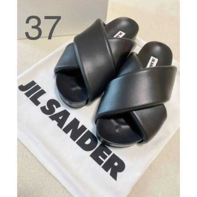 Jil sander パデット ストラップ サンダル ブラック ネロ 37 驚きの
