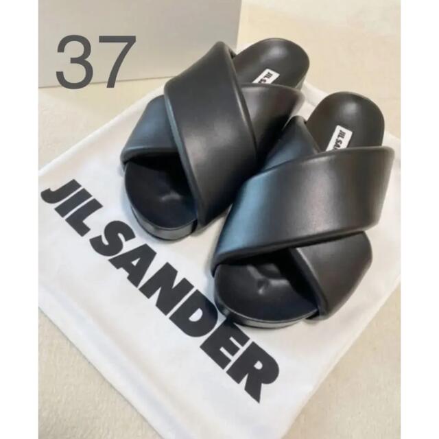 Jil sander パデット　ストラップ　サンダル　ブラック　ネロ　37