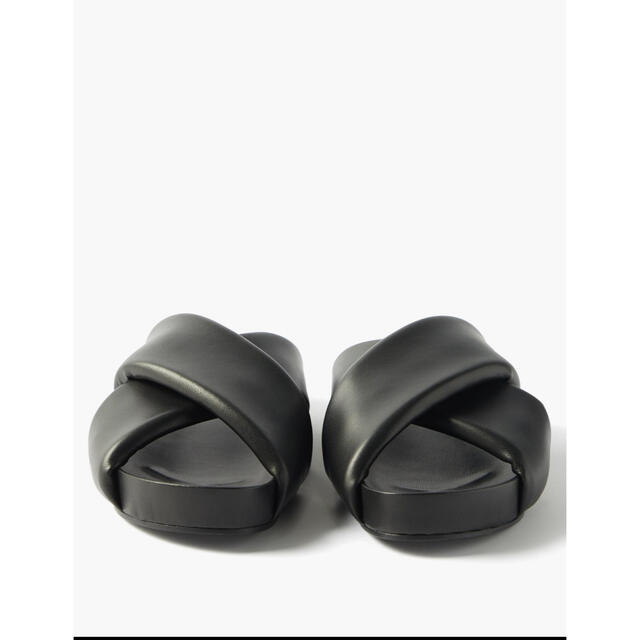 Jil Sander - Jil sander パデット ストラップ サンダル ブラック ネロ