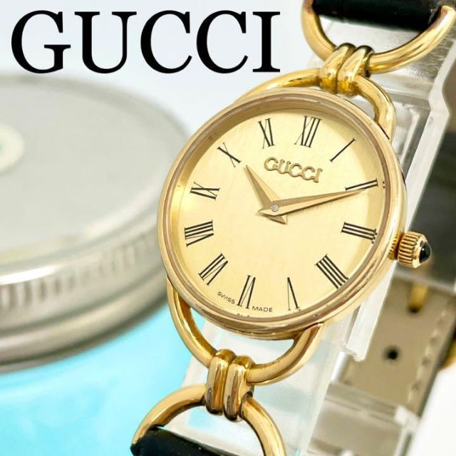 585 GUCCI グッチ時計 レディース腕時計 新品ベルト アンティーク 人気
