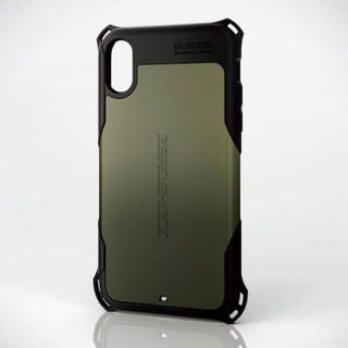 エレコム(ELECOM)のエレコム iPhone XR ZEROSHOCK スタンダード カーキ PM-A(モバイルケース/カバー)