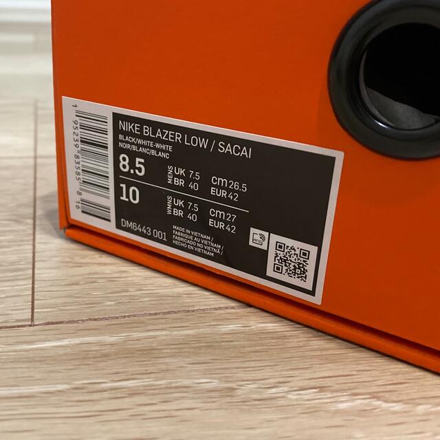 sacai(サカイ)のNike Blazer Low "Sacai Black Patent" メンズの靴/シューズ(スニーカー)の商品写真