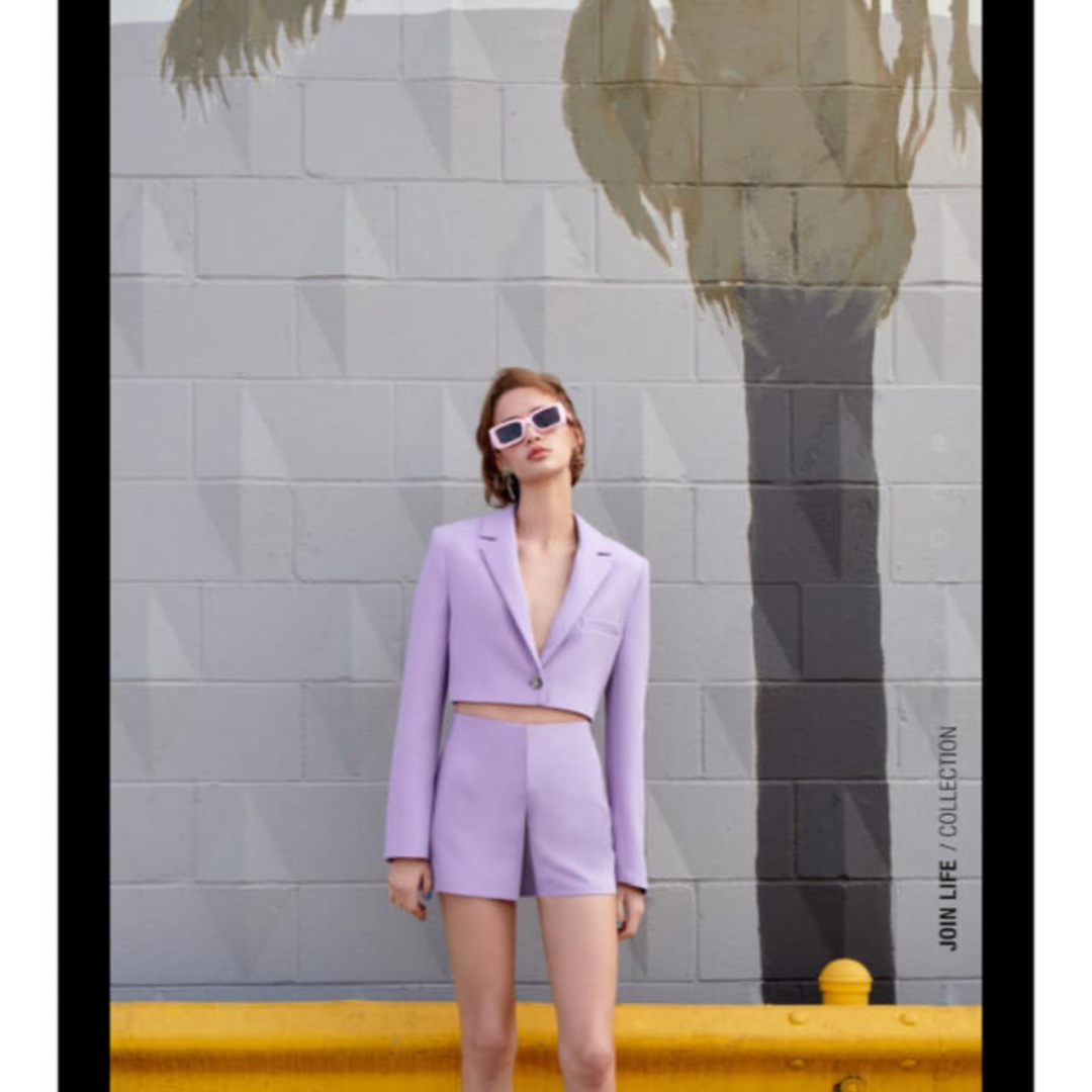 ZARA(ザラ)の新品未使用　　zara 紫　プリーツスコート レディースのスカート(ミニスカート)の商品写真