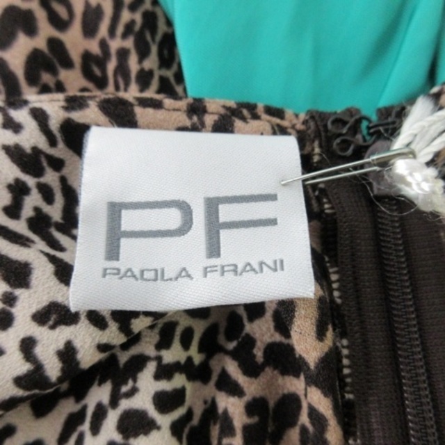 PAOLA FRANI(パオラフラーニ)のパオラフラーニ PAOLA FRANI タグ付 ドレス ワンピース ブラウン M レディースのワンピース(ひざ丈ワンピース)の商品写真