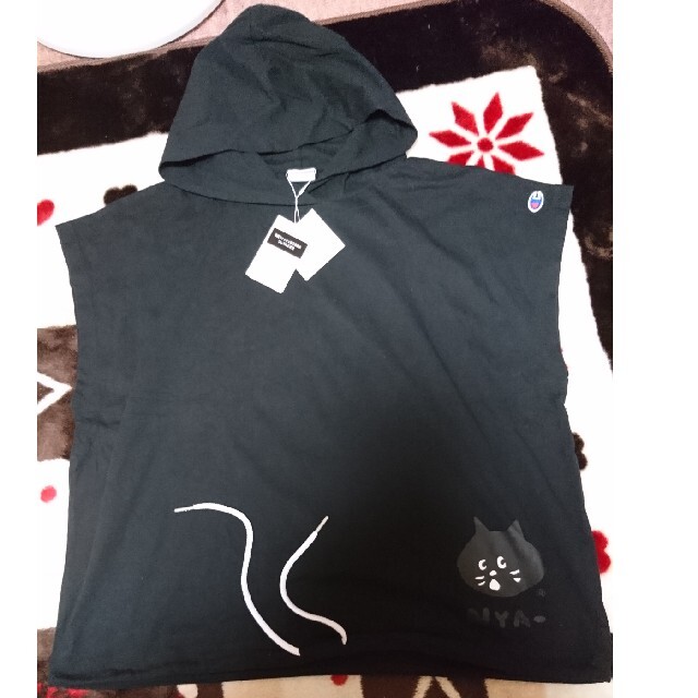 Ne-net(ネネット)のにゃーとチャンピオン　ノースリーブフードT レディースのトップス(Tシャツ(半袖/袖なし))の商品写真