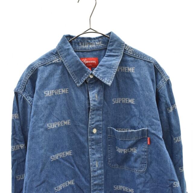 SUPREME シュプリーム 19SS Logo Denim Shirt ロゴデニムシャツ 長袖