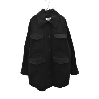 エムエムシックス(MM6)のMM6 Maison Margiela エムエムシックスメゾンマルジェラ 20AW OVER COAT オーバーコート ロングジャケット ブラック S52AM0153(フライトジャケット)