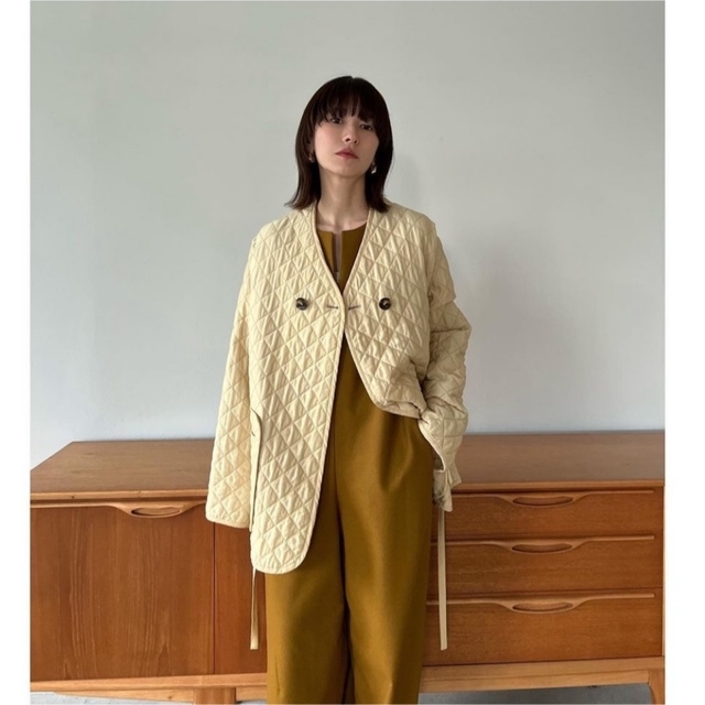 CLANE QUILTING NO COLLAR JACKETレディース