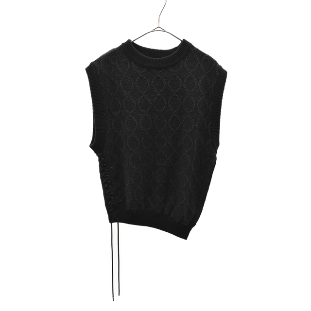 SYU.HOMME/FEMM シュウ オム フェム 21SS PONDBUTT STUDIO限定 TAMBOURINE KNIT VEST タンバリン ニットベスト ブラック H21ss-09PONDBUTT EX